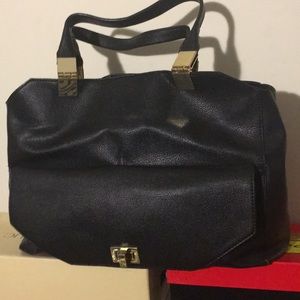Black leather handbag Ann Taylor